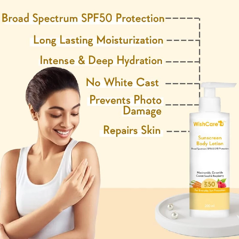 WishCare Sunscreen Body Lotion SPF 50 Broad Spectrum, 200 ml-4.webp